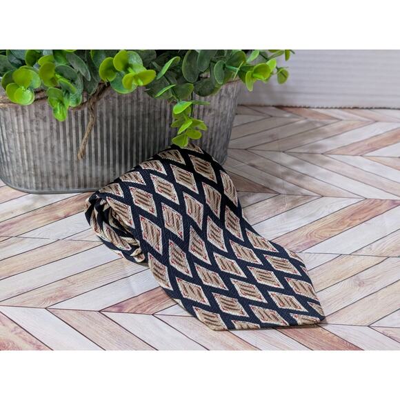 Peter Thomas By Superba Men’s Necktie 100% Imported Silk Neck Tie Diamond - Picture 7 of 7